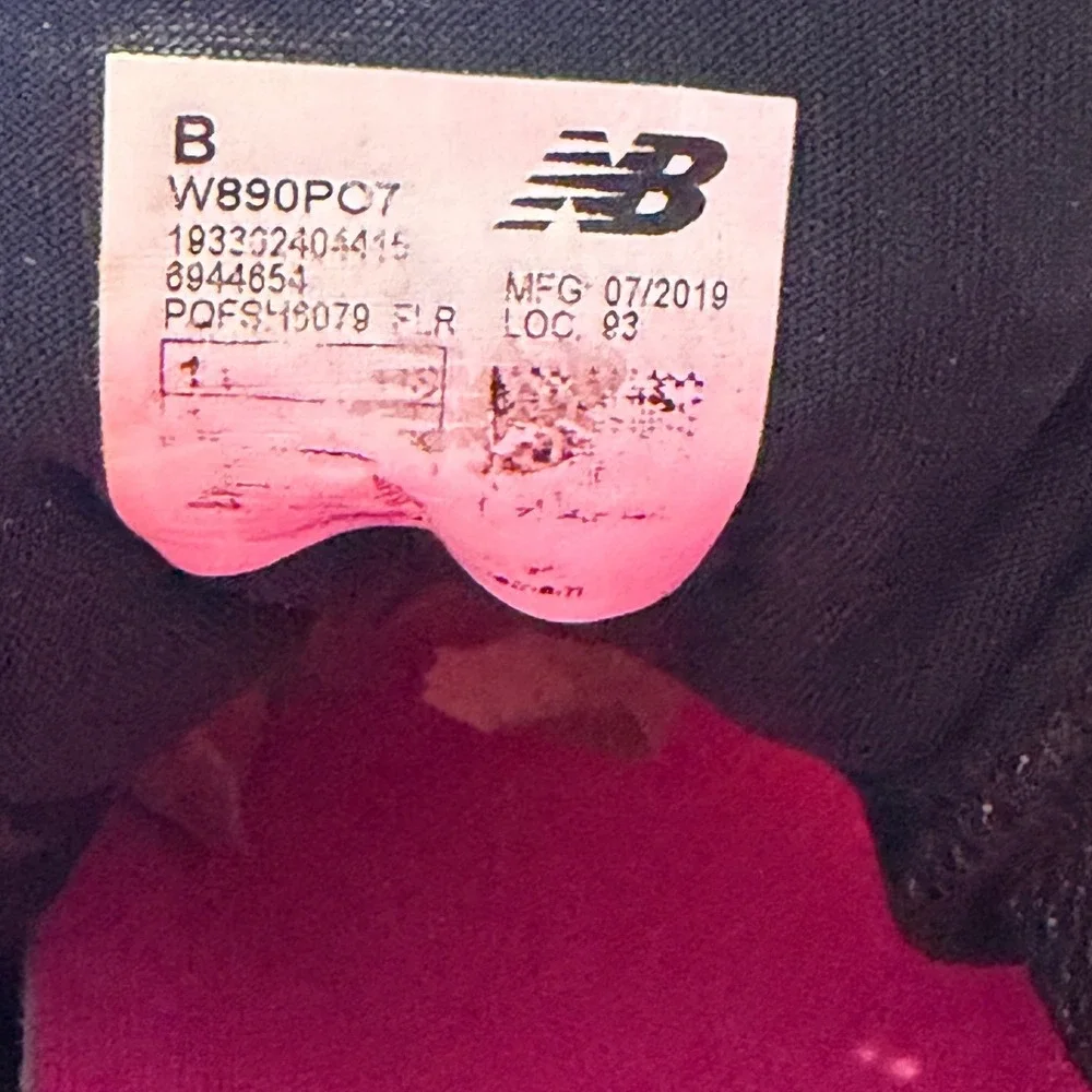 New Balance 890v7 Pink Knit Running Shoes W890PO7 11 Athletic Sneakers 14-07